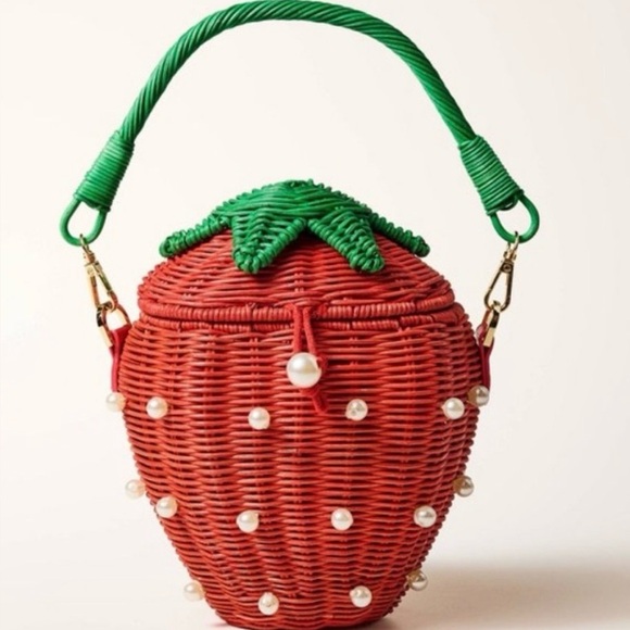 Kate Spade NY Target Pearl Embellished Strawberry Basket Bag - Picture 6 of 6